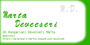 marta devecseri business card